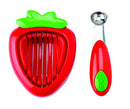 Joie MSC International Strawberry Hull and Slice, 2-Piece Set, Red Like New