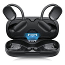 TTQ OPEN EAR HEADPHONES OPEN EAR EARBUDS IPX7 WATERPROOF CT26 - BLACK - Like New