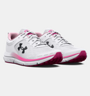 3026179 Under Armour W Charged Assert 10 Women White/Pink Size 10 - Like New