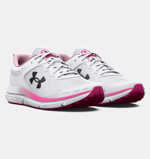 3026179 Under Armour W Charged Assert 10 Women White/Pink Size 10 - Like New