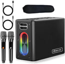 ZEELINK Karaoke Machine Two Wireless Microphones 150W Powerful KM-10-B - Black Like New