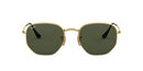 Ray-Ban RB3548N Hexagonal Flat Lens G-15 Green RB3548N-001/80 ARISTA GOLD - Like New