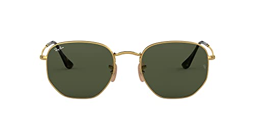 Ray-Ban RB3548N Hexagonal Flat Lens G-15 Green RB3548N-001/80 ARISTA GOLD - Like New