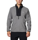 COLUMBIA MEN'S DISCONTINUED SEQUOIA GROVE HALF ZIP FLEECE- M, CITY GRAY/BLACK - Brand New