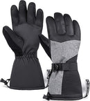 TOUGH OUTDOORS SKI & SNOW GLOVES - SIZE: MEN S - BLACK GRAY - Like New