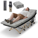 HABUTWAY PORTABLE CAMPING COT SLEEPING COTS ADULTS 28" EXTRA WIDE - GRAY - Like New