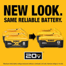 DEWALT 20V MAX 8AH LITHIUM-ION BATTERY (8.0 AH BATTERY) - 2 PACK - BLACK/YELLOW - Like New