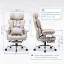 EFOMAO DESK OFFICE CHAIR 400LBS BIG TALL OFFICE CHAIR PU LEATHER - GRAY - Like New