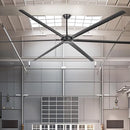 PARROT UNCLE 120 INCH HVLS FAN JUPITER INDUSTRIAL ALUMINUM F8004BK - BLACK - Like New