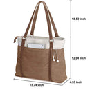 BAG WIZARD WOMEN'S WORK BAG WITH LAPTOP COMPARTMENT ZIPPER POCKETS TEACHER TOTES - Like New