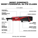 MILWAUKEE M12 CORDLESS 3/8 IN. RATCHET KIT 2457-21 - RED BLK - Like New