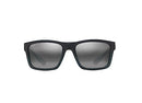 Maui Jim Men's & Women's The Flats Rectangular Sunglasses - Black W/Teal Stripes - Like New