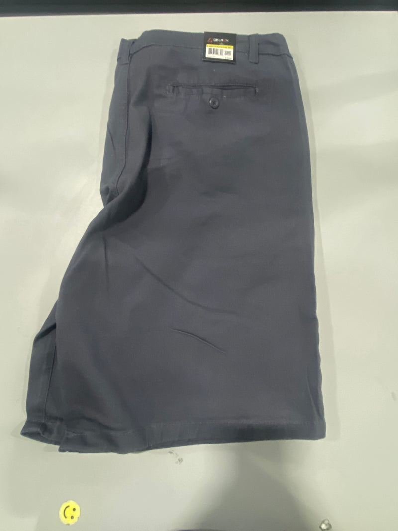 GALAXY BY HARVIC MEN'S 5-POCKET TRETCH TWILL CHINO SHORTS - SIZE: MEN 40 - GRAY - Brand New