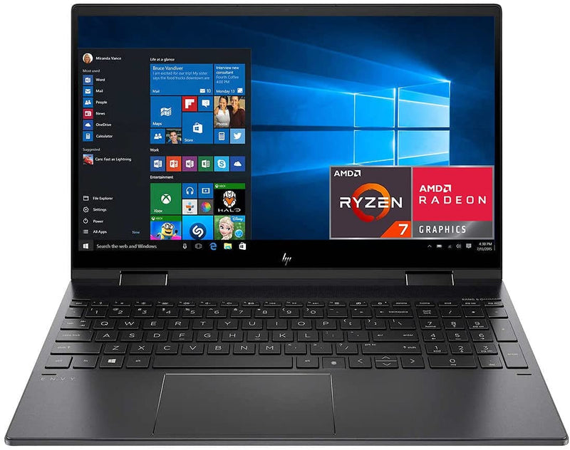 For Parts: HP ENVY 15.6" FHD AMD R7 5700U 12GB 512GB SSD - BLACK - PHYSICAL DAMAGED