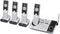 AT&T 4 handset Cordless Phone with answering System Call Block - BLACK/SILVER - Like New