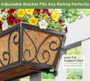 LAWYAMAI 30" 2 Pcs Metal Flower Planter Basket B0BYCS96NF - Black - Like New