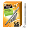 BIC XTRA LIFE ROUND BALLPOINT PEN MEDIUM (1.0MM) BLACK 60-COUNT GSM609 - BLACK - Brand New