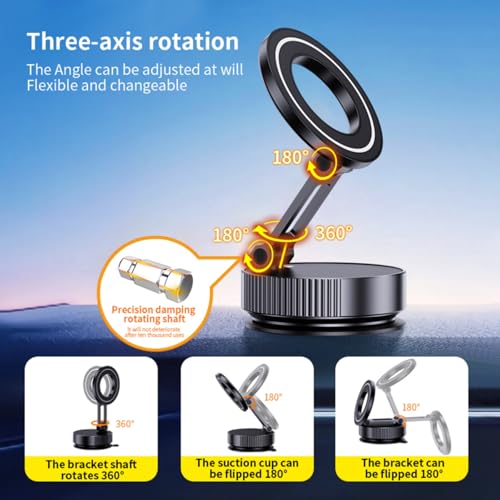 JLKRVEW DASHBOARDS 360° SUCTION PHONE MOUNT MAGNET/HOLDER - BLACK - Like New