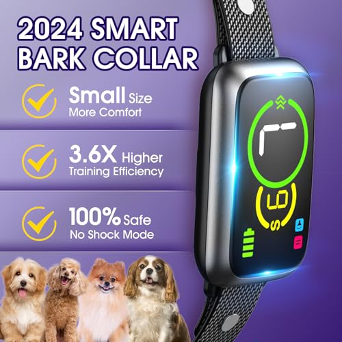 Dog Bark Collar for Small Medium Mini Dogs, NQQHNN, TC-011-SILVER - SILVER-146 - Like New