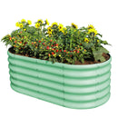 Land Guard 4×2×1.5ft Galvanized Raised Garden Bed Kit, Oval - Lime Green - Like New