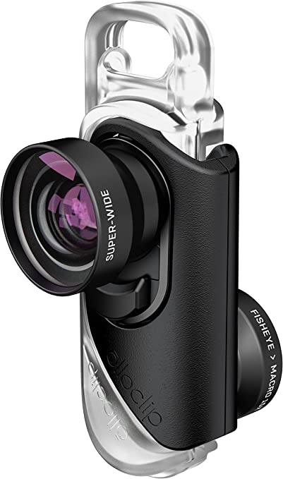 OLLOCLIP FISHEYE Super-Wide Macro 15x Premium Glass Lenses OC-0000284-EA - Black Like New