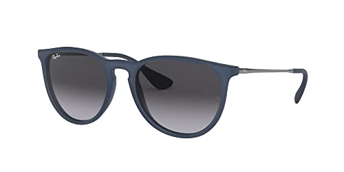 RAY BAN WOMEN'S Rb4171 Erika Round Sunglasses Rubble Blue Frame - Like New