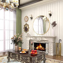 BEAUTYPEAK 30 INCH ROUND MIRROR METAL FRAME CIRCLE MIRROR - GOLD - Like New