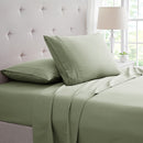 BAMBOO COMFORT RAYON BAMBOO 4 PIECE LUXURY 3 LINE EMBROIDERED SET KING - SAGE - Like New