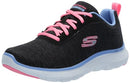150207 Skechers Women's Flex Appeal 5.0 Black Multi 10 - Brand New