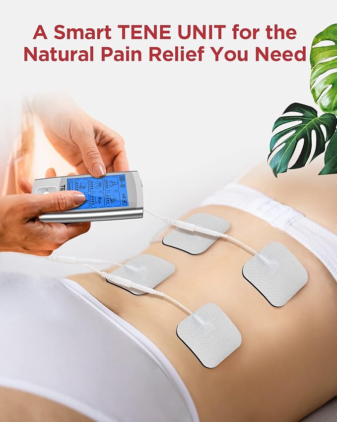 TENKER TENS Unit Muscle Stimulator 24 Modes TENS EMS Machine SM9126N - Silver - Like New