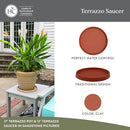 The HC Companies Terrazzo, Plant Saucer, 18.5", 1 Pack, Clay - Brand New