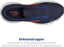 1103931D438 Brooks Men's Ghost 15 Peacoat/Orange/Surf the Web Size 11 - Like New