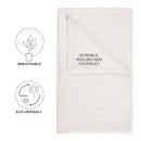ROYAL BOROUGH 100% COTTON MATELASSE 3 PC COVERLET SET, FULL/QUEEN - IVORY - Like New