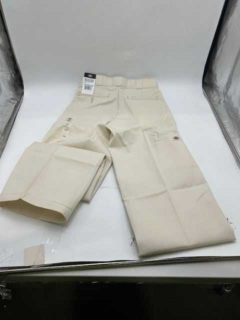 DICKIES WOMEN'S LOOSE FIT DOUBLE KNEE WORK PANTS SIZE: 25 - STONE WHITECAP GRAY - Brand New