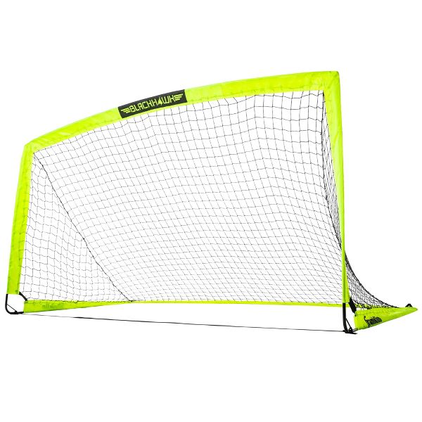 FRANKLIN SPORTS BLACKHAWK 6'6"X3'3" POP-UP SOCCER GOAL: FIBERGLASS - YELLOW - Like New