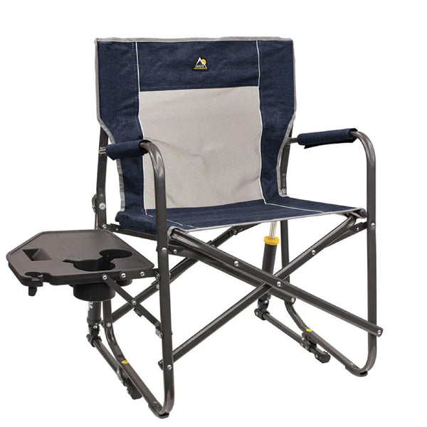 GCI OUTDOOR Freestyle Rocker with Side Table Camping Chair Portable - Indigo - Like New