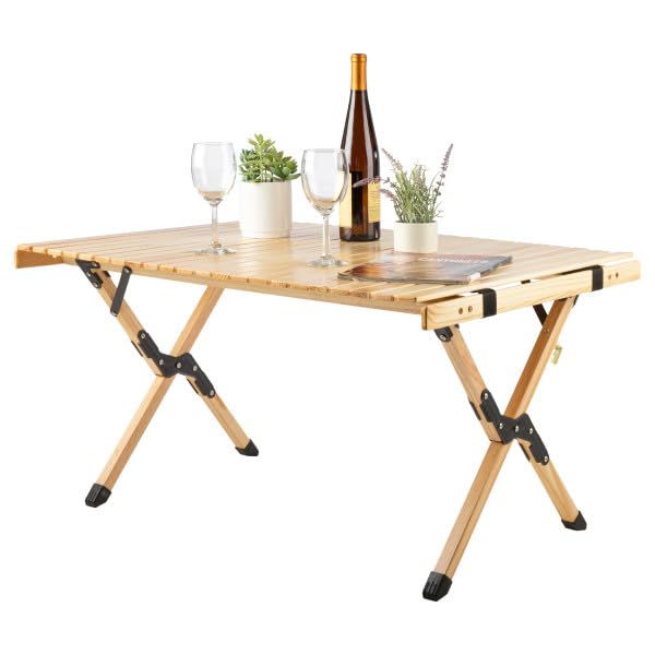 Wakeman Foldable Camping Table Roll Up Folding Table Easy Assembly Portable - Like New