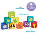 Kidoozie Squeak 'n Stack Blocks Baby Activity Toy for Early Learning - Like New