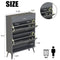 AWQM SHOE CABINET WOODEN FREE STANDING SHOE STORAGE CABINET ENTRYWAY - GREY - Like New