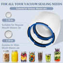 MIKSIA Electric Mason Jar Vacuum Sealer Kit (Matte White) - Like New