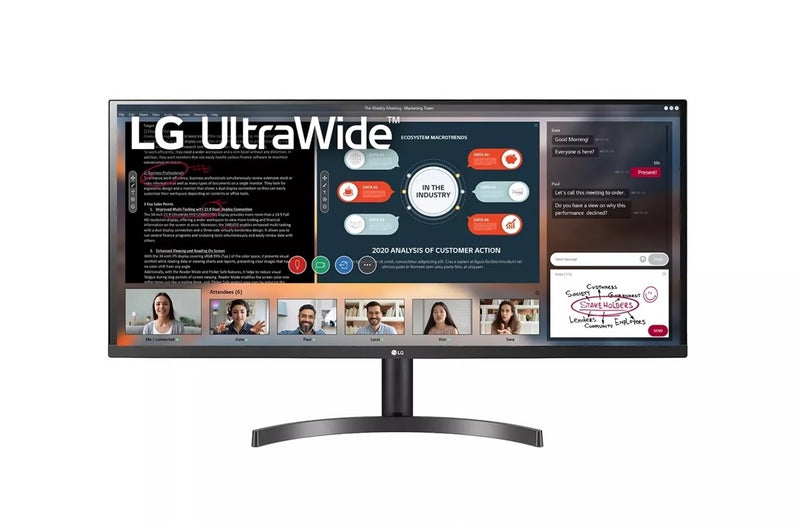 LG 34WL60TM-B 34" 21:9 UltraWide 1080p Full HD IPS Monitor - Black - Like New