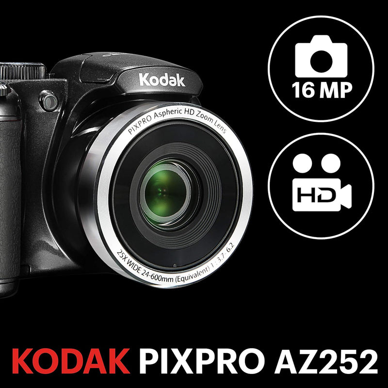 Kodak PIXPRO AZ252 Point & Shoot Digital Camera with 3” LCD, Black Like New