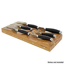 CUISINE CLASSIC IN-DRAWER BAMBOO KNIFE BLOCK CUTLERY STORAGE ORGANIZER - Brand New