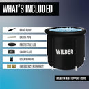 WILDER PORTABLE ICE BATH TUB FOR COLD PLUNGE THERAPY 29.5'' X 31.5'', XL - BLACK - Like New