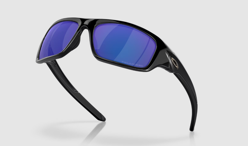 Oakley Men's OO9236 Valve Rectangular Sunglasses DEEP BLUE IRIDIUM/BLACK FRAME - Like New