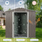 GENERIC 8FT X 4FT OUTDOOR METAL STORAGE SHED WITH METAL FOUNDATION - GRAY - Like New