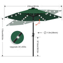 ABCCANOPY SOLAR LED PATIO UMBRELLA WITH 24 LIGHTS 7.5FT A22UB25FGY6 - GREEN - Like New