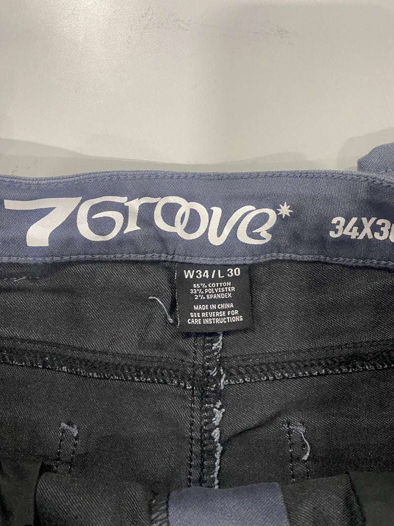 7GROOVE TRANSCEND SLIM JEANS - SIZE: MEN 34/30 - GRAY - Brand New