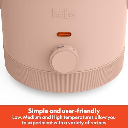 BELLA 1.5 QT SLOW COOKER 3 HEAT MANUAL CONTROL EVERGOOD™ CERAMIC - BLOSSOM - Like New