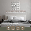 Modern Wall Clock by MSK Décor Non-Ticking Analog (Square 15.5 Inches) - Brand New